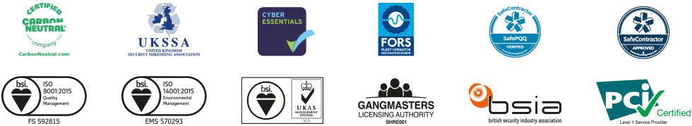 Logos of accreditations